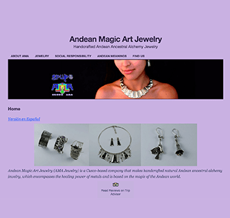 Andean Magic Art Jewelry homepage