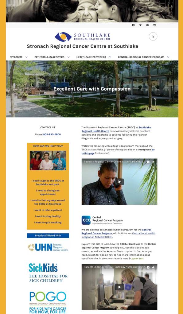 Stronach Regional Cancer Centre Home Page
